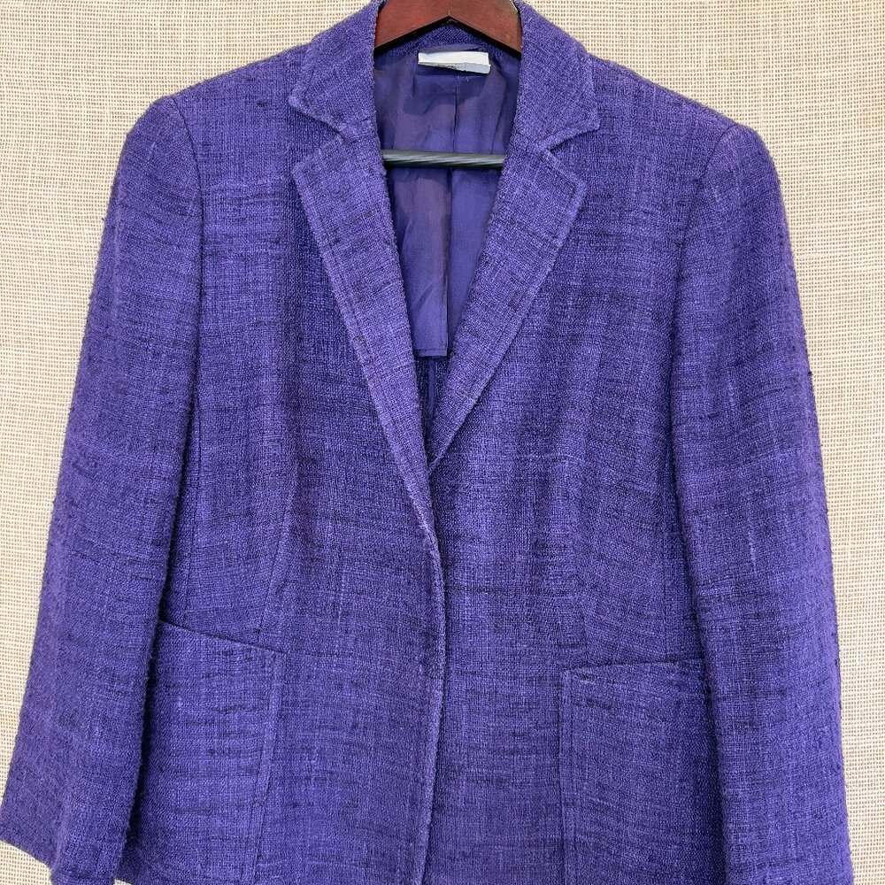 Akris Punto Purple Tweed Blazer